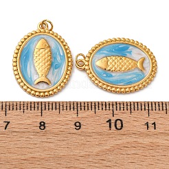 Подвески из нержавеющей стали 304 с эмалью&nbsp;STAS-U061-33G-A01