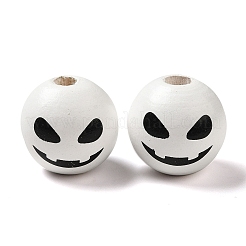 Печатные круглые деревянные европейские бусины&nbsp;X1-WOOD-M006-02