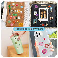 6 стиль лазерных пластиковых наклеек&nbsp;AJEW-TA0001-62