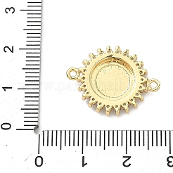 Плоские круглые подвески-подвески с подвесками-соединителями Saint Links из латуни с прозрачным кубическим цирконием&nbsp;KK-A282-07B-G