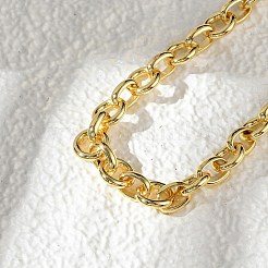 Латунные браслеты-цепочки с кольцами для женщин и мужчин&nbsp;LS-BJEW-K273-09G