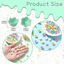 100 шт. колпачки для бусин из непрозрачного акрила&nbsp;OACR-CJ0002-29