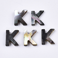 Натуральные черные бусины из ракушек для губ&nbsp;LS-X-SSHEL-S265-001K