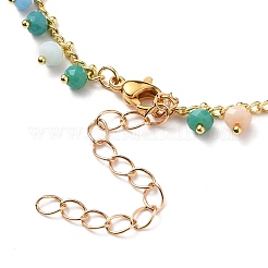 Браслеты Rondelle со стеклянной подвеской&nbsp;AJEW-AN00344-05