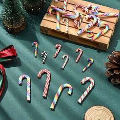 60 шт. 10 стиля рождественской тематики из полимерной глины искусственная леденцовая трость&nbsp;FIND-CJ0002-89