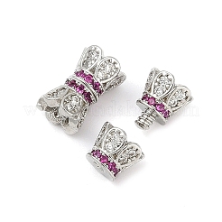 Латунные винтовые застежки с микропаве и кубическим цирконием&nbsp;KK-H202-15P