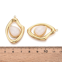 Подвески из нержавеющей стали 304 и стекла&nbsp;STAS-T071-03B-G