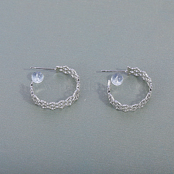 C-образные латунные серьги-гвоздики&nbsp;WH0860