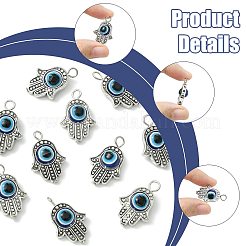 10 шт. подвески из смолы и сплава от сглаза&nbsp;PALLOY-FS00058-03