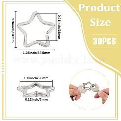 30 шт. разъемные кольца из цинкового сплава&nbsp;FIND-SP0004-17
