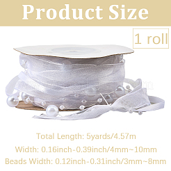 Лента из полиэфирных и пластиковых бусин&nbsp;OCOR-WH20012-61B