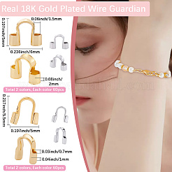 240 шт. 4 стиля латунной проволоки&nbsp;KK-BBC0019-11