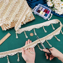 Занавеска акриловая бисерная бахрома отделка OCOR-WH0070-137B