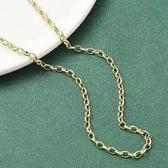 Женские ожерелья из латунных цепочек толщиной 3 мм&nbsp;NJEW-K271-10G