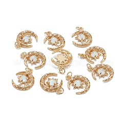 Латунные подвески из прозрачного кубического циркония с микропаве&nbsp;ZIRC-C024-06G-03