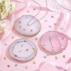 60 шт. 5 цвета 304 нержавеющая сталь эмалированные соединительные звенья&nbsp;STAS-PH0001-38