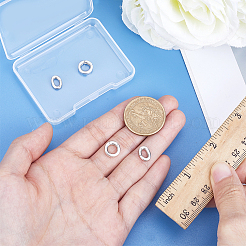 4 шт. 2 стиля 925 кольца с пружинным затвором из стерлингового серебра&nbsp;STER-PH0004-32S