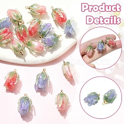 6шт 3 цвета прозрачные акриловые подвески&nbsp;SACR-YW0002-09