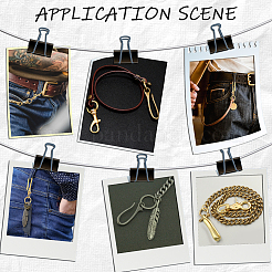 1 шт. U-образные латунные застежки-скобы для ключей&nbsp;KK-CP0001-05B