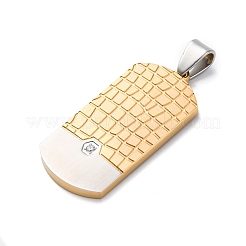 Подвески из нержавеющей стали 304 с микропаве из кубического циркония&nbsp;STAS-U043-23G