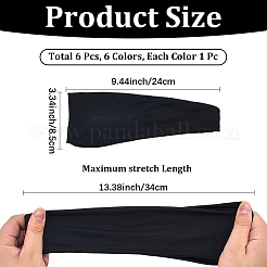 6 шт. 6-цветная широкая повязка на голову для спорта&nbsp;AJEW-CN0005-07B