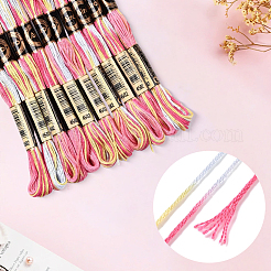 10 моток двухслойной полиэфирной нити для вышивания&nbsp;OCOR-CY0002-99H