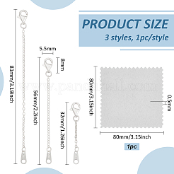 925 набор удлинителей цепочки из стерлингового серебра&nbsp;STER-BC0002-58