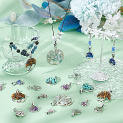 28шт 7 стиля смешанные подвески с драгоценными камнями&nbsp;PALLOY-AB00215