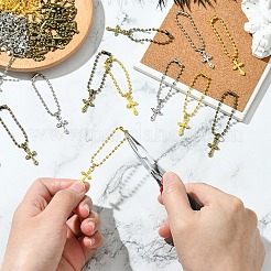 60шт 3-х цветный сплав крест подвеска украшение&nbsp;HJEW-YW00042