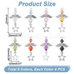 4 комплект подвесок из прозрачного акрила&nbsp;FIND-PH0010-16