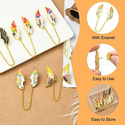 6 шт. 6 стиля крыльев эмалевые булавки&nbsp;JEWB-CJ0001-39