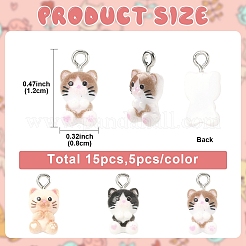 15 шт. подвеска из двухцветной смолы&nbsp;RESI-YW0005-70