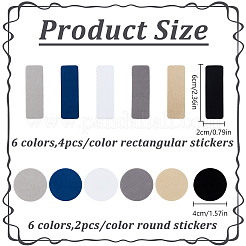 6 пакет 6 цвета 36 шт тканевая заплатка для ремонта каблука обуви&nbsp;AJEW-DR0001-96