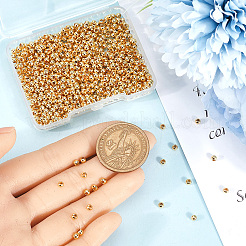 Латунные круглые разделительные бусины с покрытием стойки и вакуумным покрытием pvd&nbsp;FIND-SP0002-24C