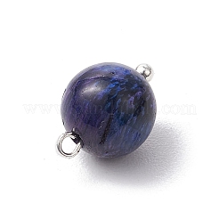 Круглые подвески из натурального радуги тигровый глаз&nbsp;PALLOY-JF03498-02