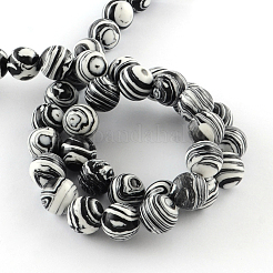 Окрашенные синтетическое драгоценный камень круглый шарик нити&nbsp;G-Q939-01C-08