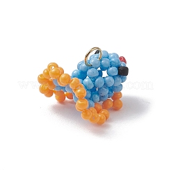 Подвески из стеклянных бусинок в виде золотых рыбок&nbsp;PALLOY-MZ00561-02