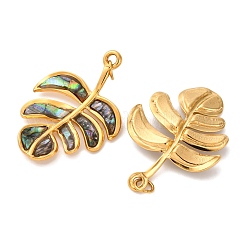 Подвески из натуральной ракушки из нержавеющей стали 304&nbsp;STAS-U061-18G-02