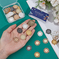 50шт 5 цвета сплава подвеска кабошон настройки&nbsp;FIND-SC0020-18