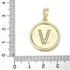 Латунные микропаве прозрачные подвески с фианитом&nbsp;KK-L253-17G-V