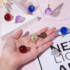 8 шт. подвески из прозрачного стекла K4 9 цветов&nbsp;FIND-TA0003-17