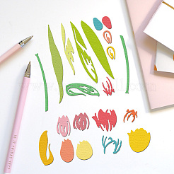 Трафареты для резки углеродистой стали для цветов&nbsp;DIY-WH0309-3019