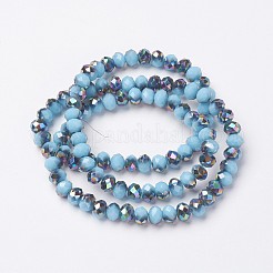 Гальванические непрозрачные стеклянные бусины&nbsp;EGLA-A034-P6mm-Q05