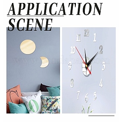 Акриловое зеркало фазы луны декор стены&nbsp;DIY-WH0167-60B