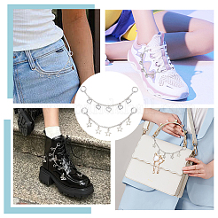 4 шт. железные цепи для ремней для ботинок&nbsp;HJEW-OC00219