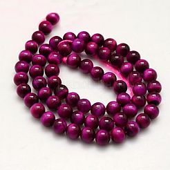 Природных тигровый глаз бисер нитей&nbsp;G-G448-8mm-17AB+