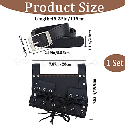 Искусственная кожа с оболочкой из сплава на талии AJEW-WH0419-04A