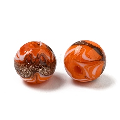 Бусины ручной работы бусины золотого песка&nbsp;LAMP-N028-001G