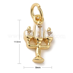 Латунные микропаве прозрачные подвески с фианитом&nbsp;X-KK-R162-023G