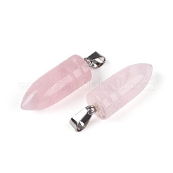 Природного розового кварца подвески&nbsp;G-N349-16P-07